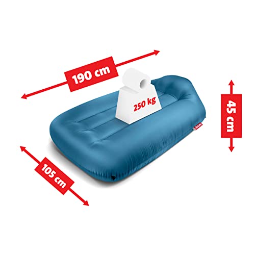 Fatboy® Lamzac L Inflatable Sofa/Bean Bag/Sofa, Sky Blue Hammock Filled with Air, for Outdoor Beach, Garden or Pool, 195 x 112 x 50 cm