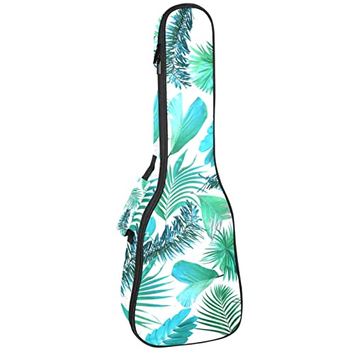 Housse ukulélé ténor étanche avec rembourrage antichoc motif vert