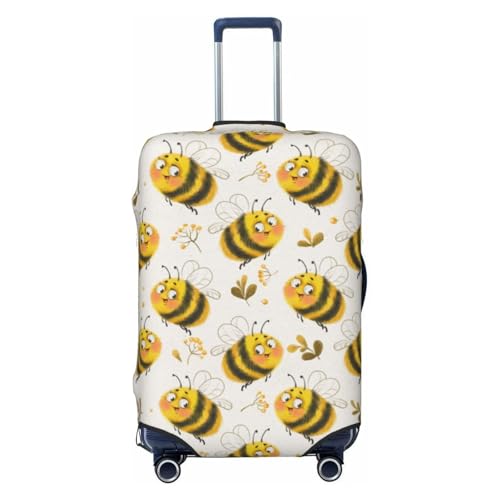 VOSERY Travel Luggage Cover - cute cartoon bees funny Washable Suitcase Covers Protector Fits 18-32 Inch Luggage