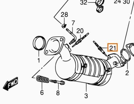 Sensore Temperatura Gas Scarico SUZUKI VITARA II 1.9DDIS 05-15 1481067J10