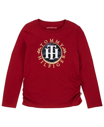 Image of Tommy Hilfiger Girls Long Sleeve Logo Graphic Crew Neck T-Shirt