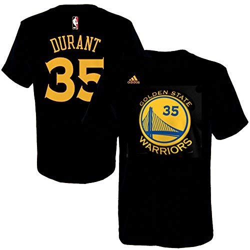 adidas Kevin Durant Golden State Warriors Black Jersey Name and Number T-Shirt