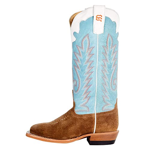 Anderson Bean Kids Coyote Sand Vamp Sky Blue Sensation Cowboy Boot Brown3