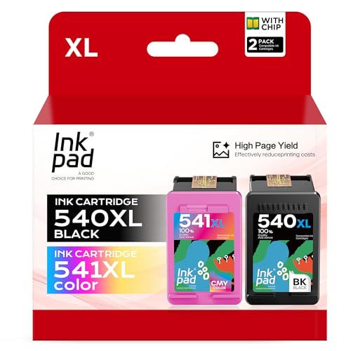 iNKPAD PG 540 XL CL 541XL Cartuchos Multipack para Canon 540 541 XL Negro Color PG 540 PG 540 CL 541 para Canon TS5150 TS5151 MG3650 MG3650s MG3600 MG4200 MX475 MX530 (Negro+Tri   Color)
