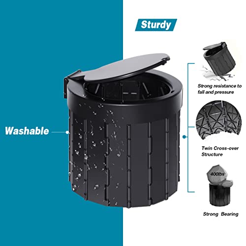 image for TRIPTIPS Portable Folding Toilet Travel Toilet Camping Toilet Car Toil