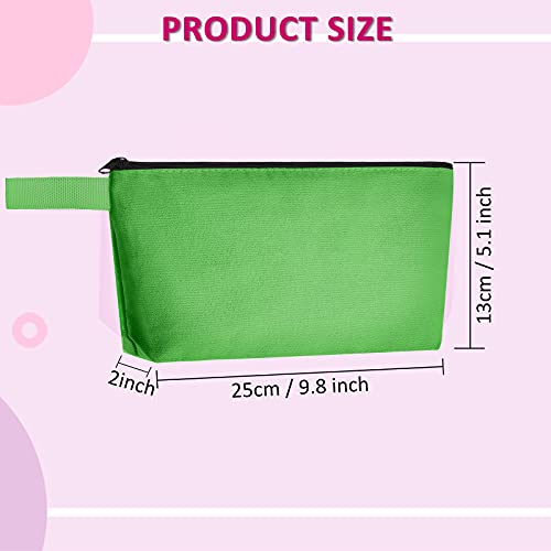 10 Pieces Canvas Makeup Bags Bulk Travel Cosmetic Bags Plain Makeup Pouch Multi-Purpose Blank Travel Toiletry Bag Diy Craft Bags With Zipper For Women Girls Teens, 10 Colors (9.8 X 5 X 2 Inch) #TOP2