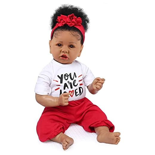 ZIQUE Reborn Baby Doll Black, 20 Inch Realistic African American Reborn Baby Doll That Look Real