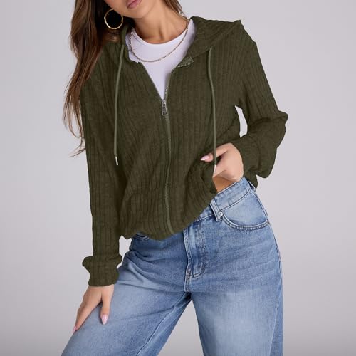 Image of Witsmile Zip Up Hoodie Women Oversized Sweatshirt Long Sleeve 2026 Fall Outfit Lightweight Jackets Workout Clothes