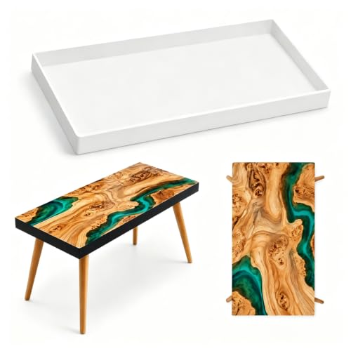 Risirica 23in Epoxy Resin Mold Large Silicone Molds for Resin Reusable Tray