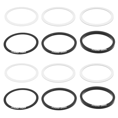 eMagTech 12 Piezas Uds Junta de Soporte Inferior de Bicicleta Bielas de Bicicleta Espaciador Inferior Juego de Bielas Arandelas de Cuña Piezas Accesorios de Carretera para BB86/91/92/BB30/PF30 30mm