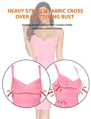 Image of meilun Womens Rayon Belt Detail Bandage Bodycon Party Dress
