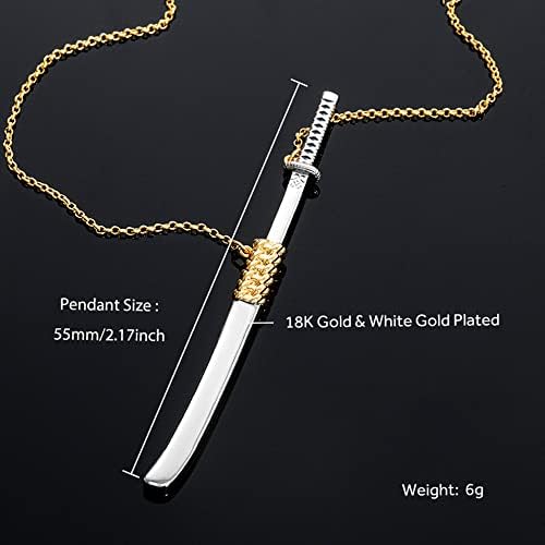 刀　ペンダント HELLOICE Katana Necklace - Samurai Sword Necklace - 20K Gold