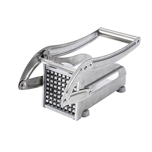 YMKT French Fry Cutter Potato Vegetable Cutter Household Kitchen Hand-Pressing French Fries Dicer Machine Commercial Stainless Steel Blades Potatoes Onions Fruits Chop