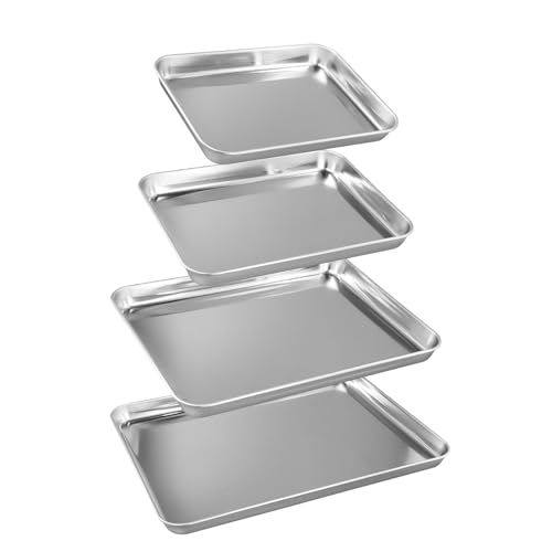 Stainless Steel Baking Trays Set of 4