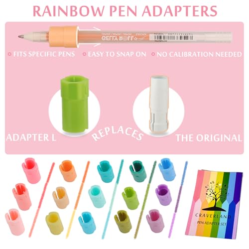 Image of CRAVERLAND Universal Pen Adapter Set for Maker 4 3 /Maker /Venture /Explore 4 3 /Explore /Air 2 /Air,15 Quick Insert-to-Go Adapters Holders with an Universal Pen Adapter Set,Fit All Pens Less Than 0.5in
