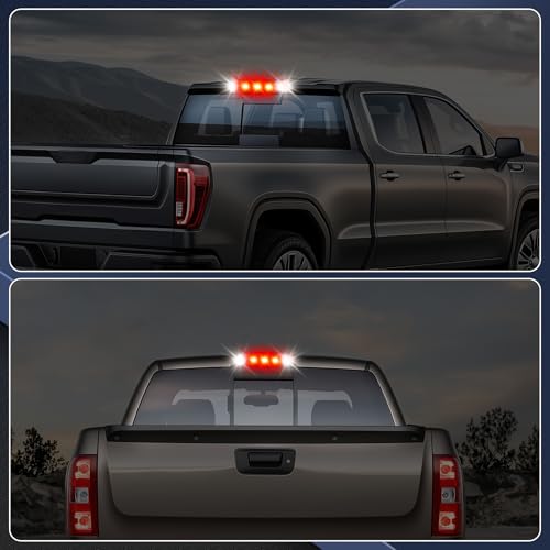 Image of iFunyLED 912 921 T15 LED Bulb, Super Bright White and Red Combo Cargo Lights, Fit for Chevrolet Dodge Ford GMC Honda Nissan Toyota Truck LED Third Brake Light Bulb, Pack of 4