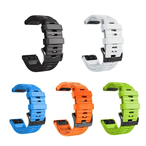 Bracelets 22mm pour Garmin Fenix 7 et 6 Pro en agate lot de 5