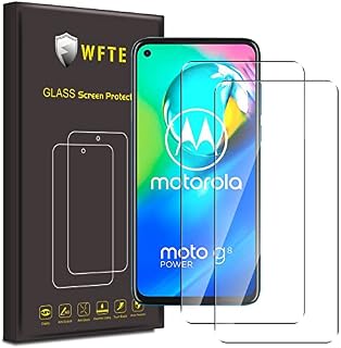 WFTE [2-Pack Screen Protector for Motorola Moto G8 Power,Anti-Scratch,Dust-Free Premium Screen Protector Tempered Glass For Moto G8 Power