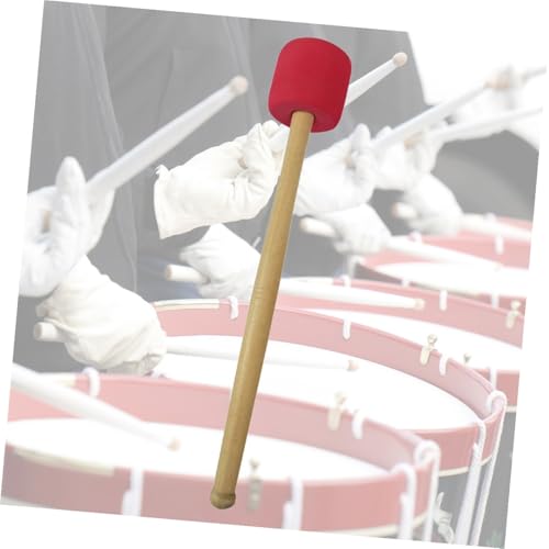 Baqueta de percusión con mango de madera y espuma color rojo miniatura 5