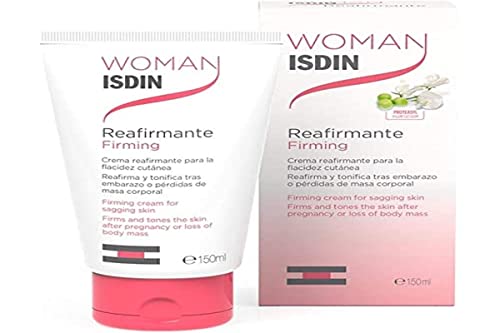 WOMAN Isdin Reafirmante, Crema con aceite de rosa mosqueta para la flacidez tras el embarazo, reafirma, remodela y tonifica la piel