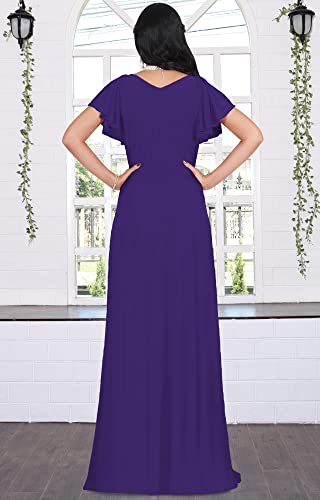 Image of KOH KOH Womens Long Sleeveless Bridesmaid Wedding Guest Prom Maxi Dress