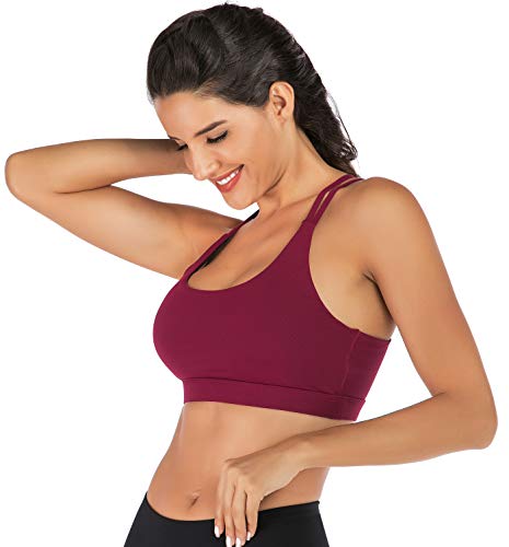 image for RUNNING GIRL Strappy Sports Bra for Women, Sexy Crisscross Back Medium