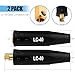 2 Pack LC-40 Cable Connector Set (2 Male / 2 Female), Welding Lead Connectors, Welding Cable Connectors for Welding Machine Accessories, Cable Capacity:1/0 Thru 2/0(50-70mm²) - 350 Amp Max Rating