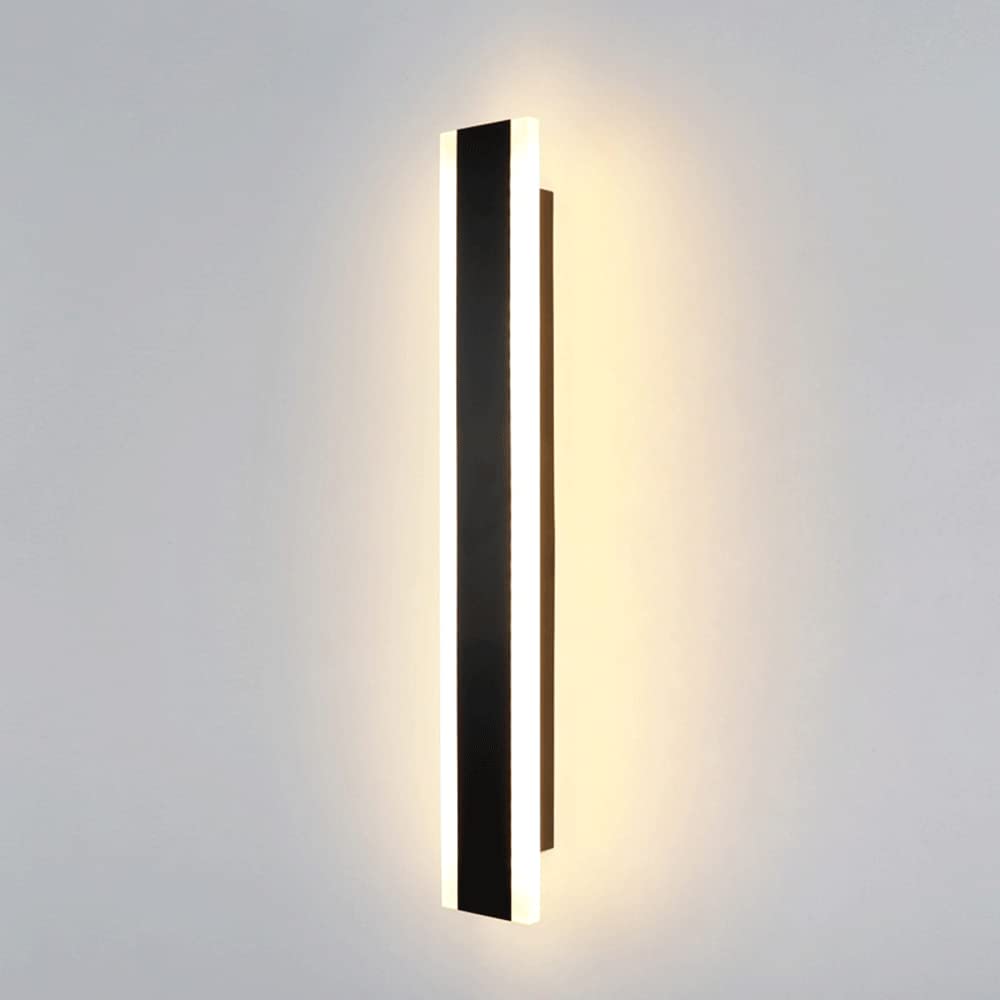 ZXTIIEUF Metal Strip Wall Sconce Hardware Long Bedside Lamp Background Atmosphere with Acrylic Light Guide Lampshade Washer Lamps Modern LED Lights 3000K Pendant Ceiling Fi