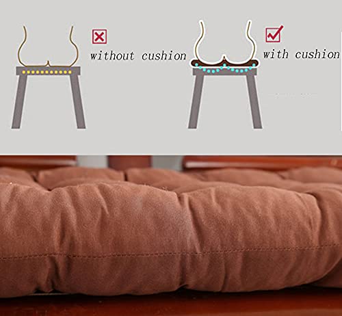 Coussin de banc épais haut de gamme marron 48 x 155 cm de qualité