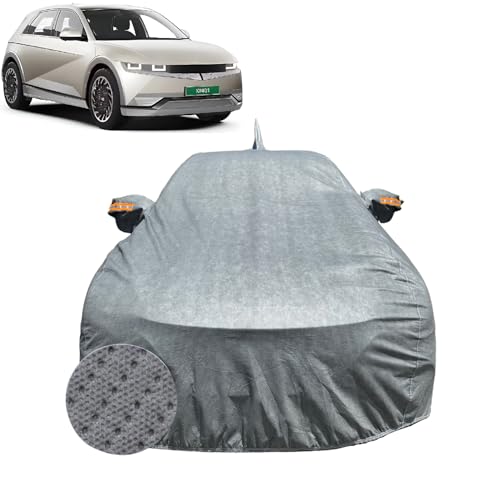 Image of Car Cover Compatible for Hyundai Ioniq 5 (2023-2026) | 100% Waterproof Cover with Reflective Mirror Pockets | Dustproof, Scratchproof, Heatproof Ioniq 5 Car Cover |Soft Cotton Lining| Grey