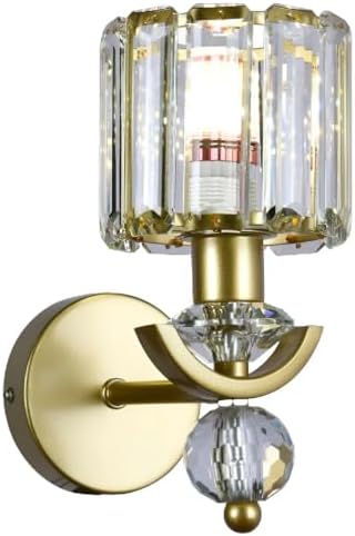 Arandela De Parede Cristal Dourada Golden Shine E14