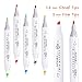 Dual Tip Marker Pens Set Permanent Double-Ended Art Markers Highlighter Pen for Adult Coloring Drawing Underlining School Office Supplier (16 Colors)
