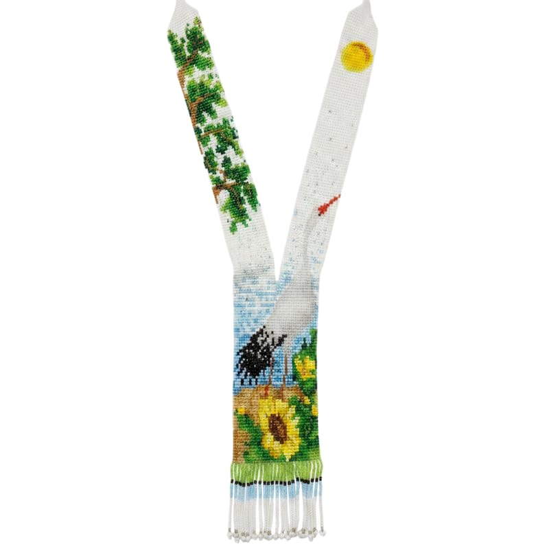 Collier ukrainien Gerdan héron LK_UKRN_0485, le cadeau traditionnel fait main idéal