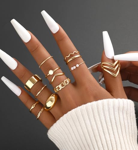 if you 25 pcs gold knuckle ring set for women chunky stackable finger midi rings silver simple stacking cute rings pack trendy stuff jewelry gift