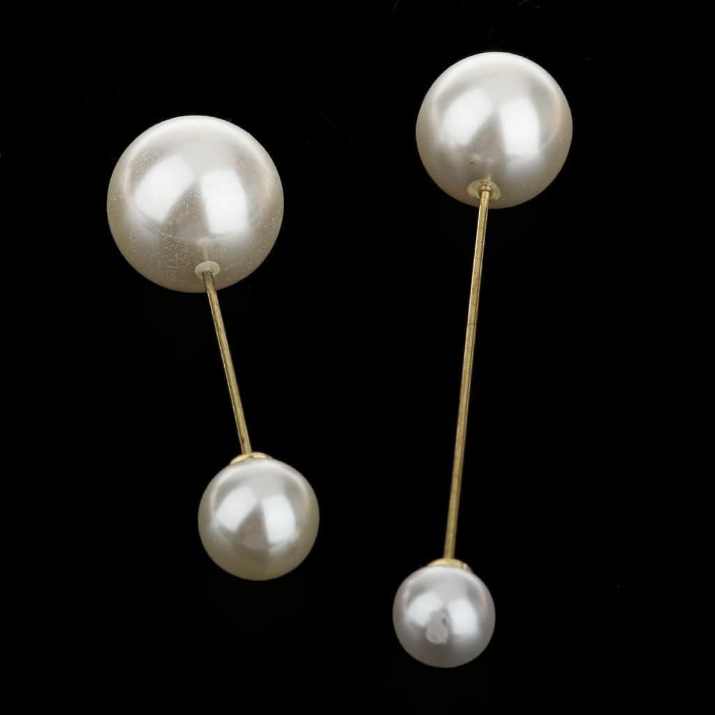 ファッションブローチピン、女性用合金ラウンドフェイクパール