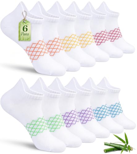 Vertkser Ankle Socks for Women Breathable Bamboo Viscose Athletic Socks Moisture Wicking for Sneakers Running Gym