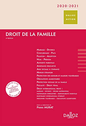 Télécharger Droit de la famille 2020/2021 - 8e ed. Livre PDF Gratuit