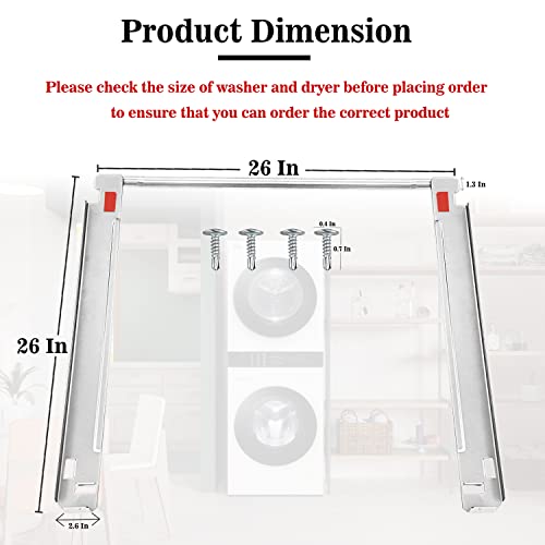 image for Bentolin Stainless 27-INCH LG KSTK1 Laundry Stacking Kit Appliances Pa