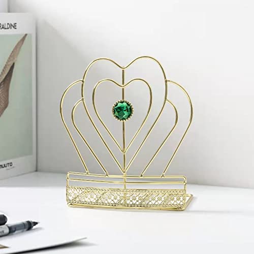 Zyners Crown Wire Bookends (Gold), Heavy Duty Metal Bookends For Shelves, Modern Style Decorative Unique Bookends For Kids, Girls, Books, Magazines, Dvds (1 Pair/2 Pieces) #TOP5