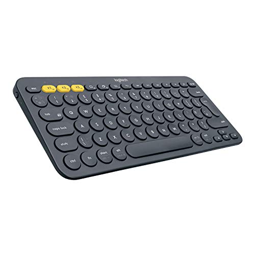 Logitech K380 ワイヤレス マルチデバイス キーボード Windows/Apple iOS/Android/Chrome 用、Bluetooth、コンパクトデザイン、PC/Mac/ラップトップ/スマートフォン/タブレット/Apple TV、スペイン語 QWERTY レイアウト、ブラック