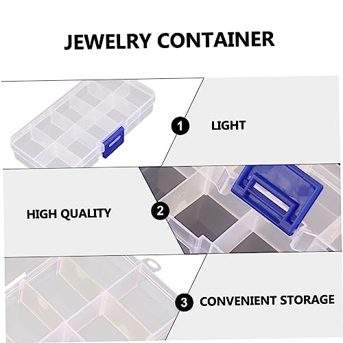 Boîtes de rangement plastiques 3pcs 10 compartiments transparents pour stocker vos perles - 8