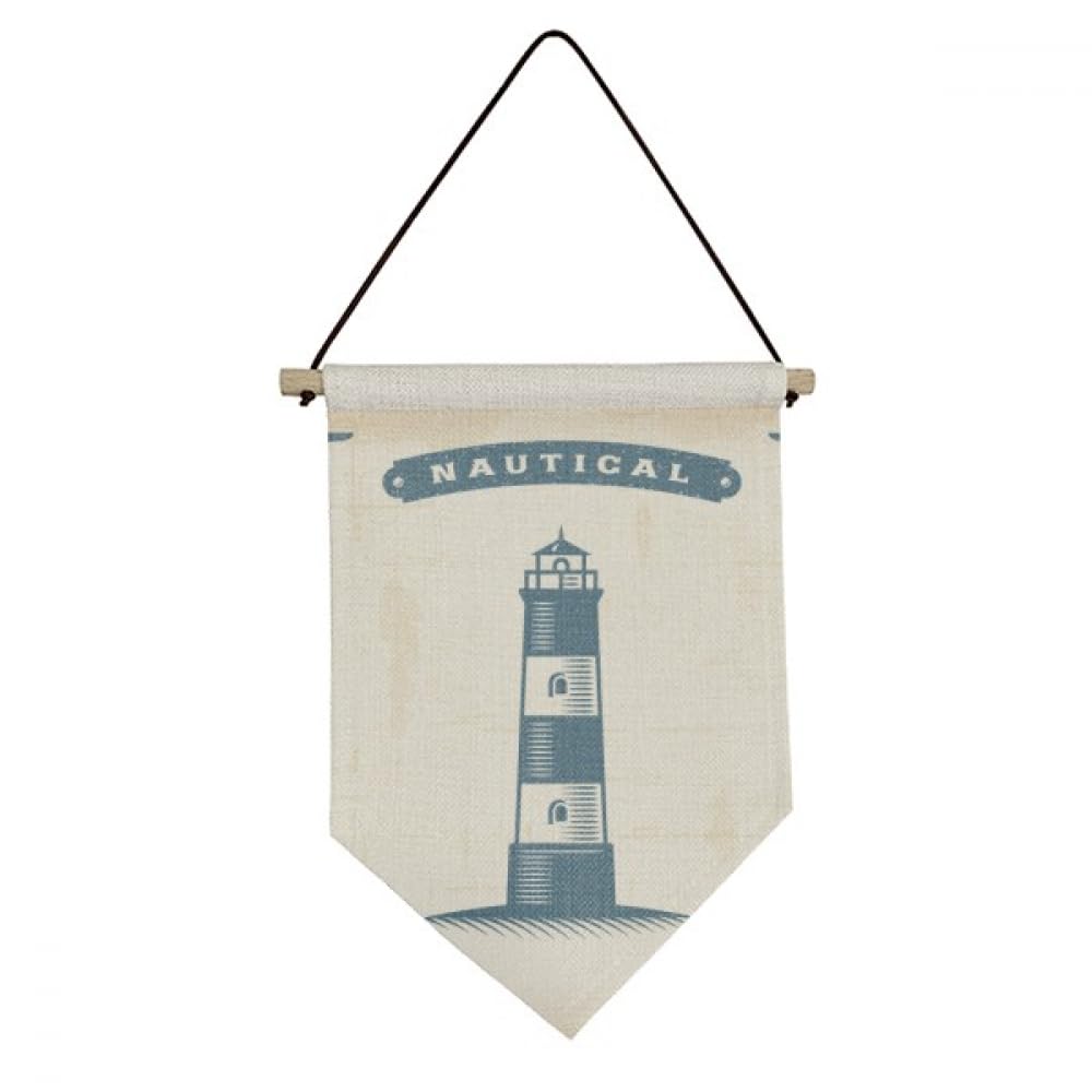 Drapeau militaire en toile avec phare pour un salon style bord de mer