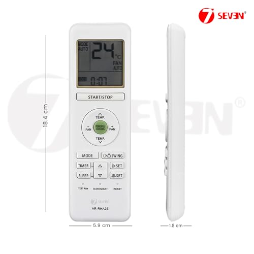 Image of 7SEVEN Compatible with O General AC Remote AR-RHA2E Model 203 Suitable Only for ASGG30CETA-B ASGG36CETAB ASGA24BMAA-B ASGA24FUTD-B ASGG30CETA-B Air Conditioner of Ogeneral