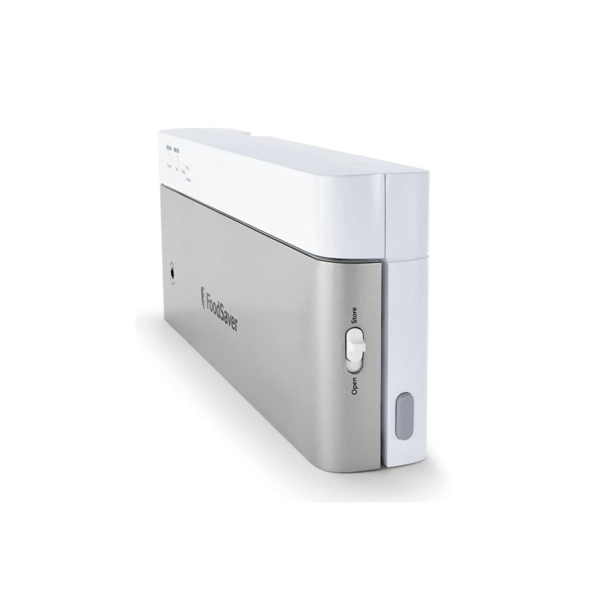FoodSaver Machine Sous Vide Alimentaire Compacte avec Accessoire Portatif | 1 Rouleau et 4 Sacs Sous Vide Inclus | argent avec finition blanche [VS0100X]