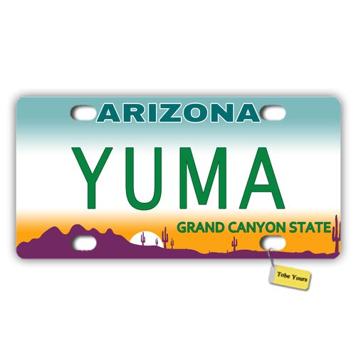 Arizona Grand Canyon State - Yuma Printed Auto Truck Car Motorcycle Front Tag Metal License Plate Cover Frame Cover 6"x12"