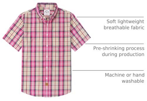 Image of Dubinik Mens Short Sleeve Button Down Shirts Soft Breathable Summer Vintage Regular Fit Lightweight Men's Casual Shirt