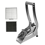 🍟【Facile à utiliser】Insérez simplement la pomme de terre et poussez la poignée vers le bas. De plus, il vous est facile de nettoyer les pommes de terre frites avec de l'eau en quelques secondes grâce au design détachable. Il est également lavable dans le lave-vaisselle.