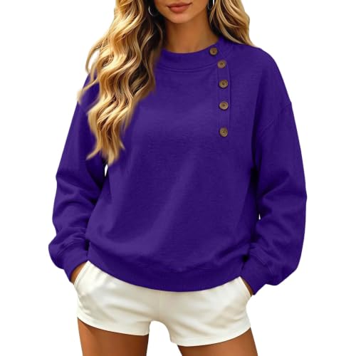 Crewneck Sweatshirts Women Fall Y2k Preppy Fleece Oversized Sweatshirt - image 2