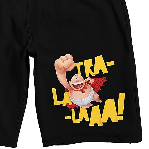 Bioworld Captain Underpants Tra-La-Laa Men's Black Sleep Pajama Shorts2