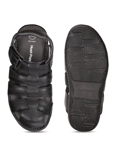 Image of Hush Puppies Men's Slip-on Fisherman Sandal - BLACK (12 UK) (8646870)